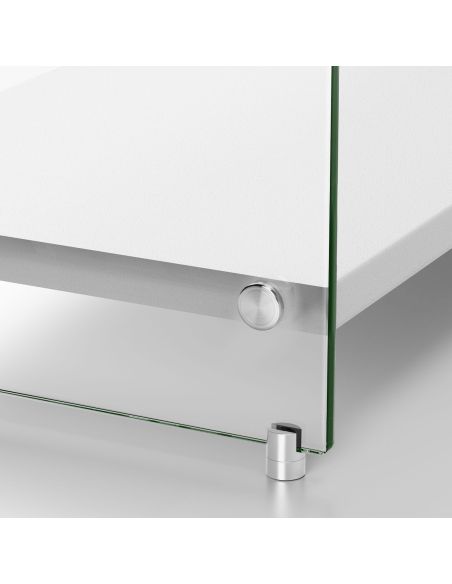 Mobile porta TV in vetro e laminao Tibor