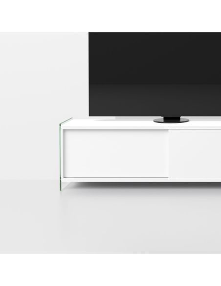 Mobile porta TV in vetro e laminao Tibor