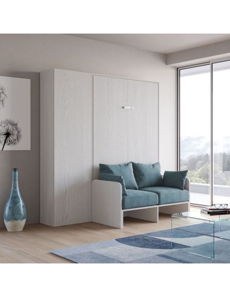 Letto a scomparsa con divano una piazza e mezza e colonna Lexton