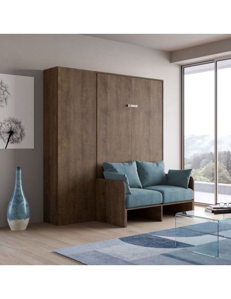 Letto a scomparsa con divano alla francese con colonna Lexton