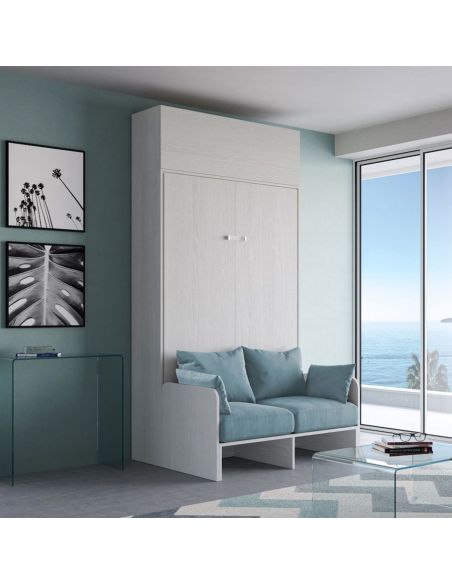 Letto a scomparsa con divano alla francese con pensile Lexton