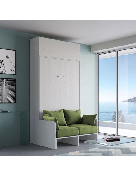 Letto a scomparsa con divano alla francese con pensile Lexton