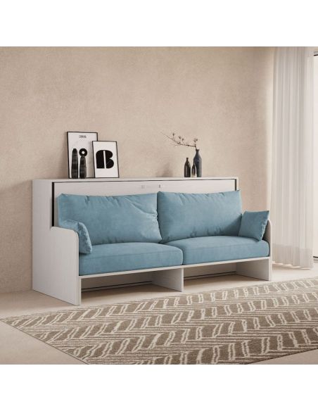 Letto singolo a scomparsa orizzontale con divano Auda