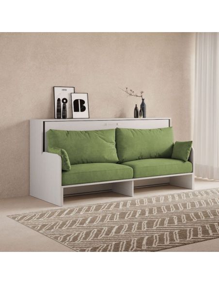 Letto singolo a scomparsa orizzontale con divano Auda