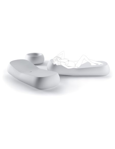 Lettino da giardino in polietilene Gumball by Plust