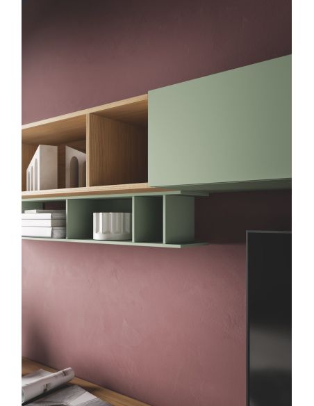 Parete attrezzata soggiorno con scrivania Lasting