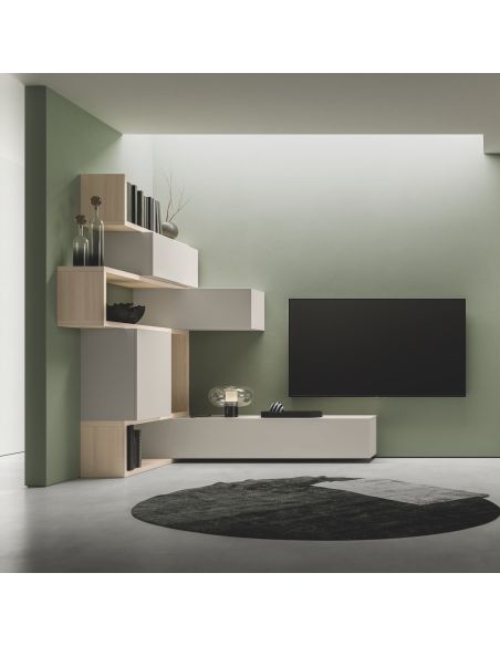 Parete attrezzata angolare moderna Lasting