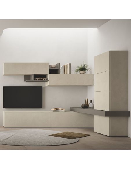 Parete attrezzata angolare moderna Lasting C