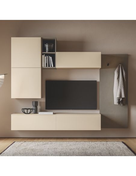 Parete attrezzata per ingresso soggiorno Lasting E