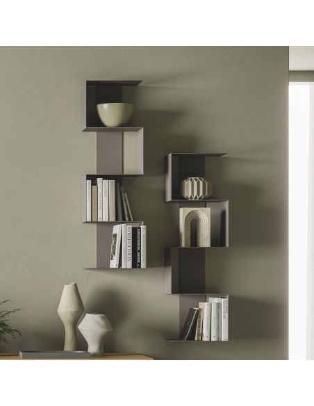 Libreria da parete moderna in acciaio Jaxon