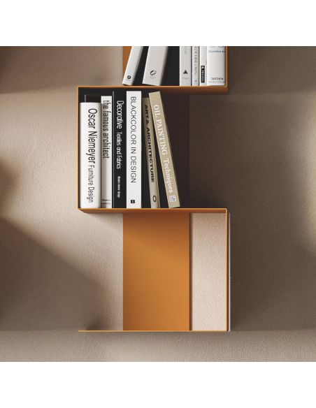 Libreria da parete moderna in acciaio Jaxon