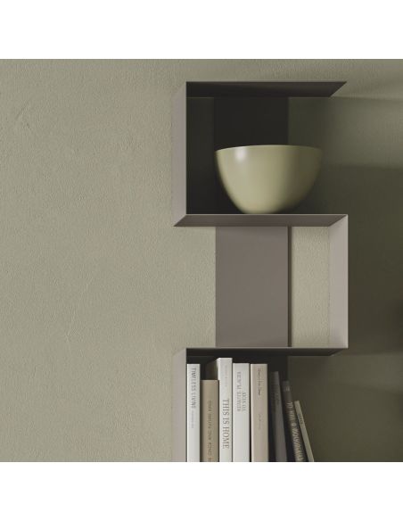 Libreria da parete moderna in acciaio Jaxon