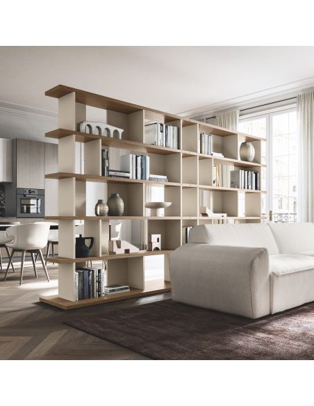 Libreria divisoria bifacciale autoportante Antero