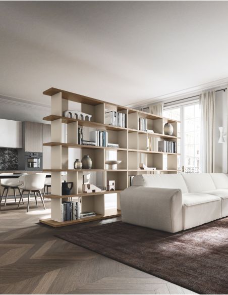 Libreria divisoria bifacciale autoportante Antero