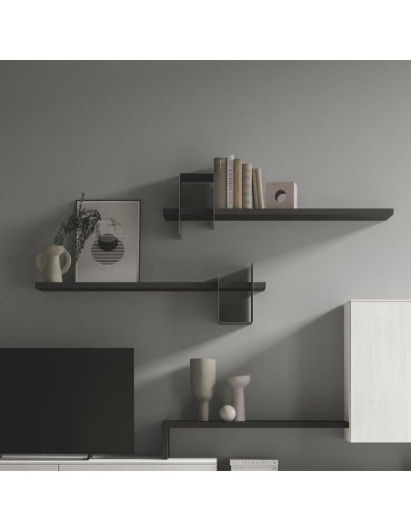 Mensola da parete con supporti a scomparsa Terry