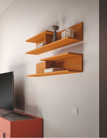 Coppia mensole da parete design moderno Allan