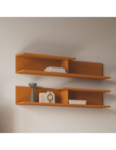 Coppia mensole da parete design moderno Allan