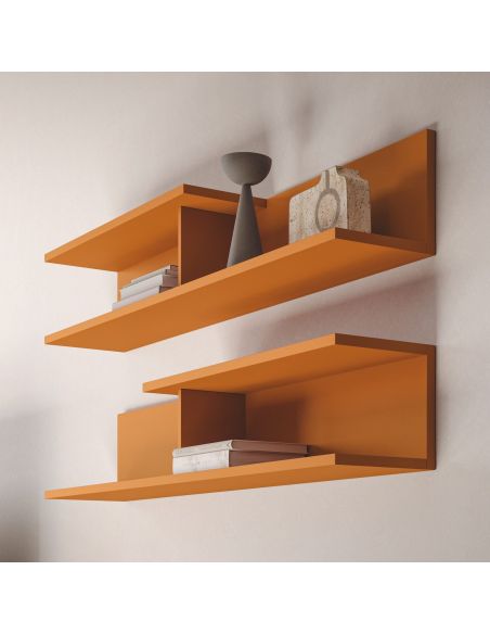 Coppia mensole da parete design moderno Allan