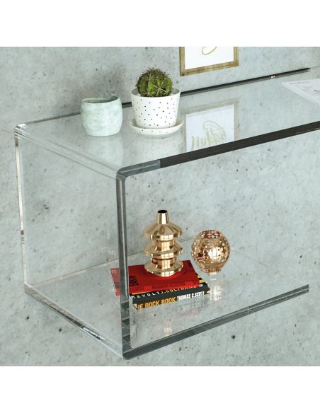 Mensola in plexiglass trasparente design moderno Benny Mensola in plexiglass trasparente design moderno Benny