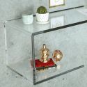 Mensola in plexiglass trasparente design moderno Benny