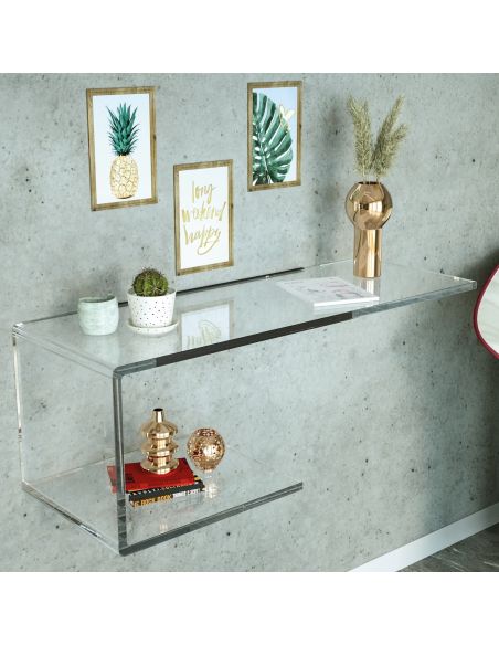 Mensola in plexiglass trasparente design moderno Benny Mensola in plexiglass trasparente design moderno Benny