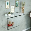 Mensola in plexiglass trasparente design moderno Benny