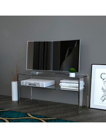 Mobile TV in plexiglass trasparente Brooklyn 100 | Design moderno Mobile TV in plexiglass trasparente Brooklyn 100 | Design moderno