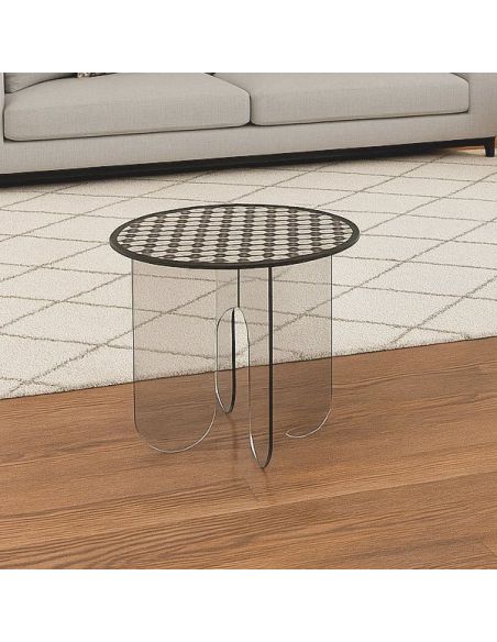 Tavolino da salotto rotondo in plexiglass trasparente Asser Tavolino da salotto rotondo in plexiglass trasparente Asser