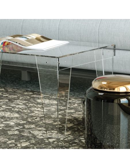 Tavolino da salotto rettangolare in plexiglass Pekko Tavolino da salotto rettangolare in plexiglass Pekko