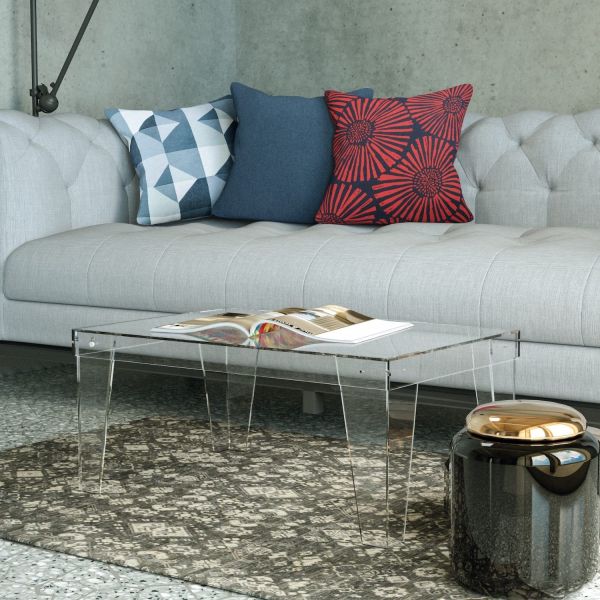 Tavolino da salotto rettangolare in plexiglass Pekko Tavolino da salotto rettangolare in plexiglass Pekko