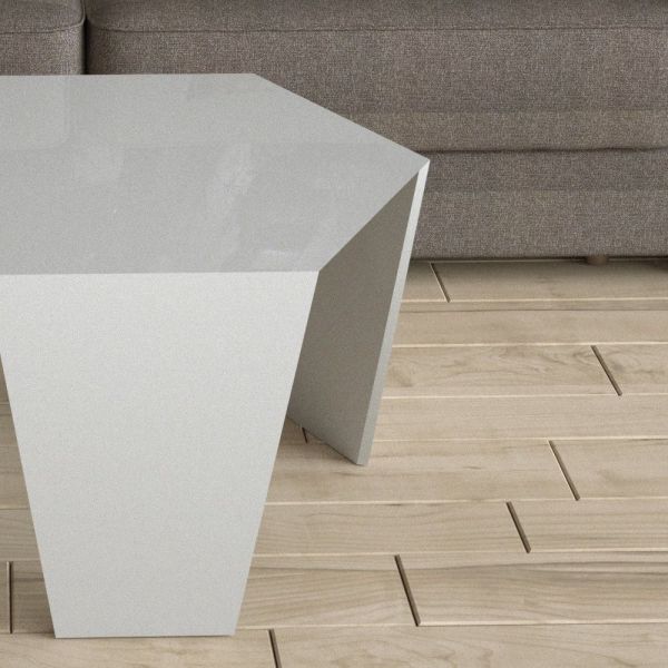 Tavolino da salotto esagonale in plexiglass Valto Tavolino da salotto esagonale in plexiglass Valto