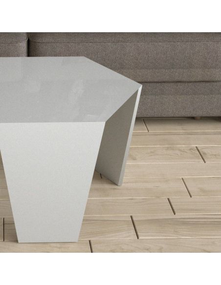 Tavolino da salotto esagonale in plexiglass Valto Tavolino da salotto esagonale in plexiglass Valto