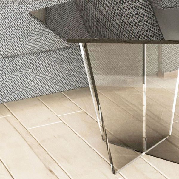 Tavolino da salotto esagonale in plexiglass Simo Tavolino da salotto esagonale in plexiglass Simo