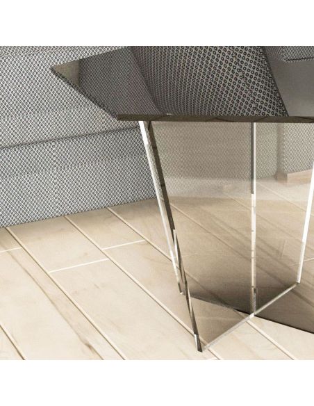 Tavolino da salotto esagonale in plexiglass Simo Tavolino da salotto esagonale in plexiglass Simo