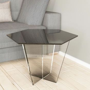Tavolino da salotto esagonale in plexiglass Simo