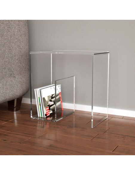 Tavolino da salotto con portariviste in plexiglass Mauri Tavolino da salotto con portariviste in plexiglass Mauri