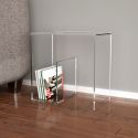 Tavolino da salotto con portariviste in plexiglass Mauri