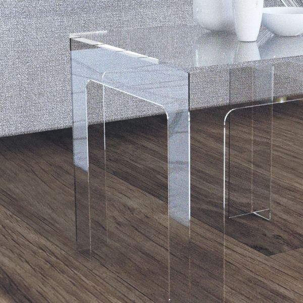 Tavolino da salotto quadrato o rettangolare in plexiglass Miro Tavolino da salotto quadrato o rettangolare in plexiglass Miro