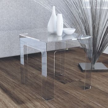 Tavolino da salotto quadrato o rettangolare in plexiglass Miro
