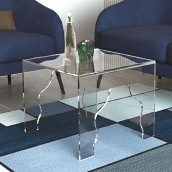 Tavolino da salotto quadrato in plexiglass trasparente Alhambra 2