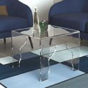 Tavolino da salotto quadrato in plexiglass trasparente Alhambra