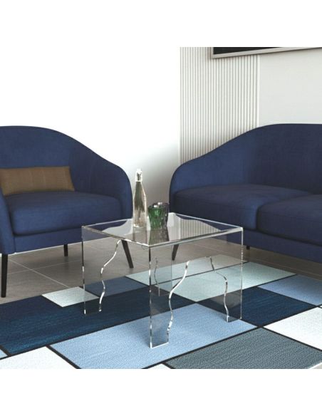 Tavolino da salotto quadrato in plexiglass trasparente Alhambra Tavolino da salotto quadrato in plexiglass trasparente Alhambra