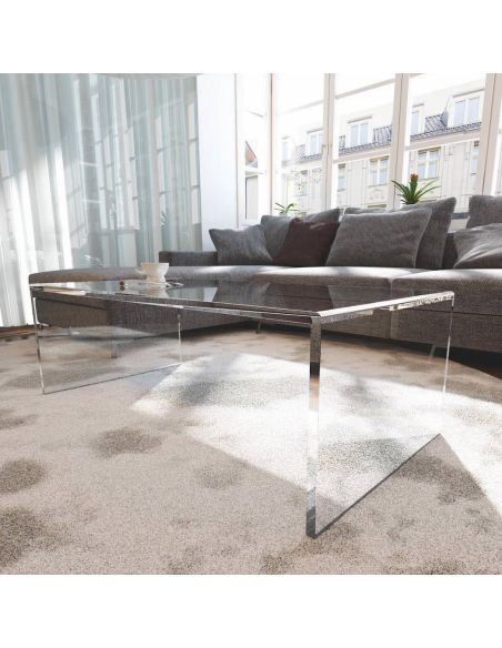 Tavolino da salotto in plexiglass trasparente Elmeri Tavolino da salotto in plexiglass trasparente Elmeri