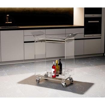 Carrello portavivande design in plexiglass Fabiola 2