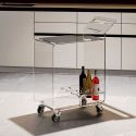 Carrello cucina in plexiglass trasparente Nicole