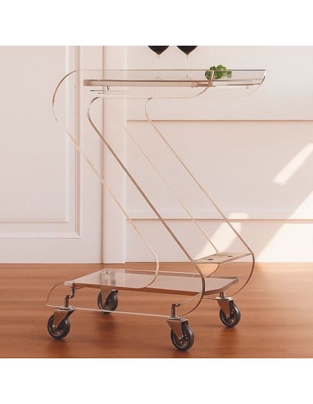 Carrello portavivande in plexiglass trasparente Serena Carrello portavivande in plexiglass trasparente Serena