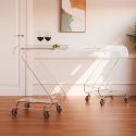 Carrello portavivande in plexiglass trasparente Serena