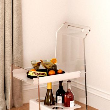 Carrello cucina salvaspazio in plexiglass Greta 2