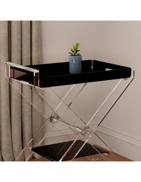 Carrello cucina design moderno in plexiglass Denise