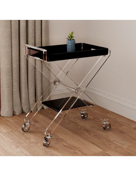 Carrello cucina design moderno in plexiglass Denise